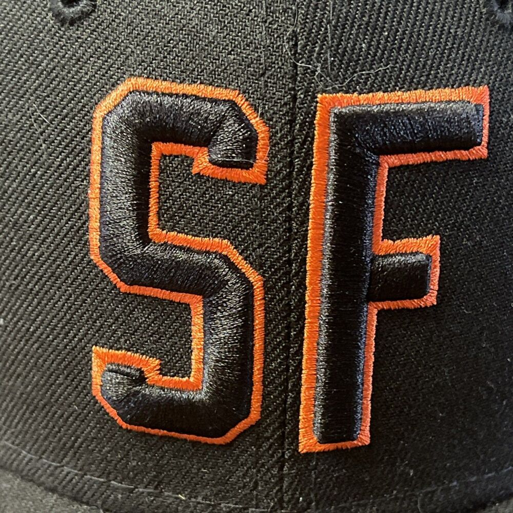 San Francisco Giants Hat Fitted New Era 59Fifty Size 7 3/8 S.F. SF Initials MLB - Picture 2 of 9